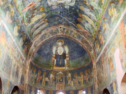 ninakomnina:Eleventh century #Byzantine #frescoes adorn #SaintSophia #Cathedral in #Ohrid, North #Ma