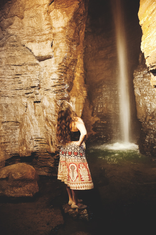 Cave waterfall - the water was warm