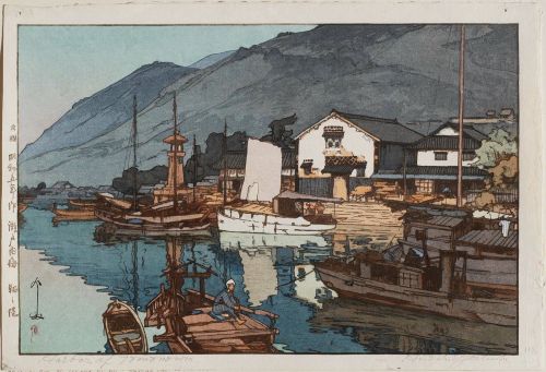 Hiroshi Yoshida 吉田 博 (1876 - 1950) - Harbour in Tomonoura