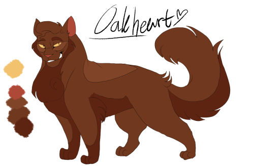 Oakheart deserved a better design. It had to be someone Bluestar would rather be with than her clan.