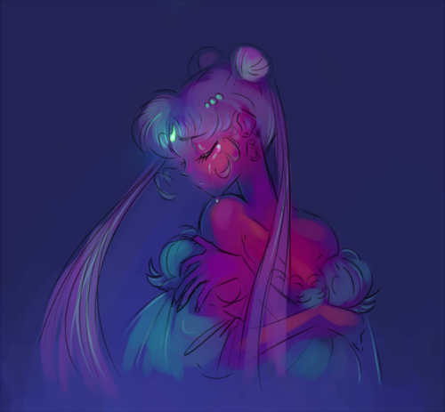 thebigpalooka:Princess Serenity &lt;3  A moody broody color doodle I did a few weeks ago.