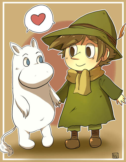 sketchkun:Moomin and Snufkin!!