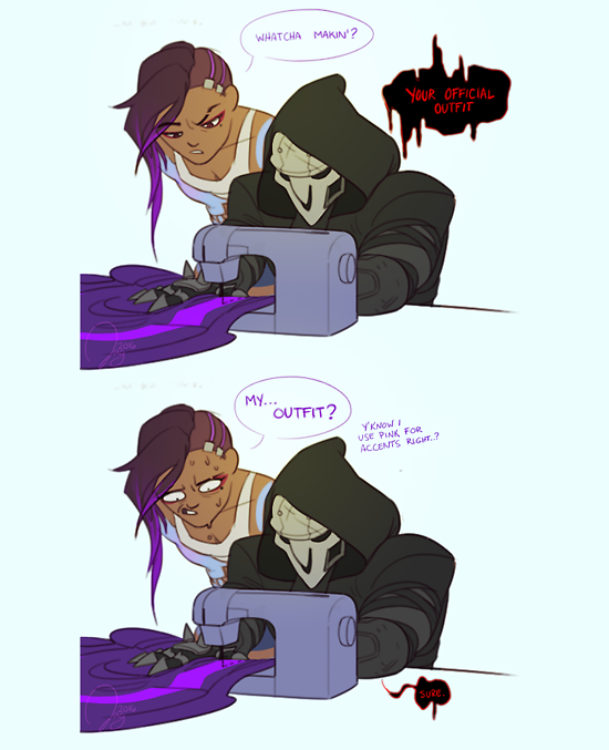 jagbeast:  Sombra didn’t know what she expected from a man clad in leather and