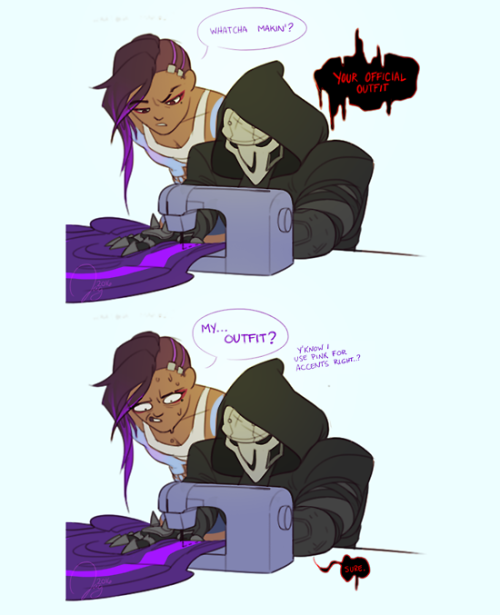 jagbeast: Sombra didn’t know what she expected from a man clad in leather and an owl-like skull mask