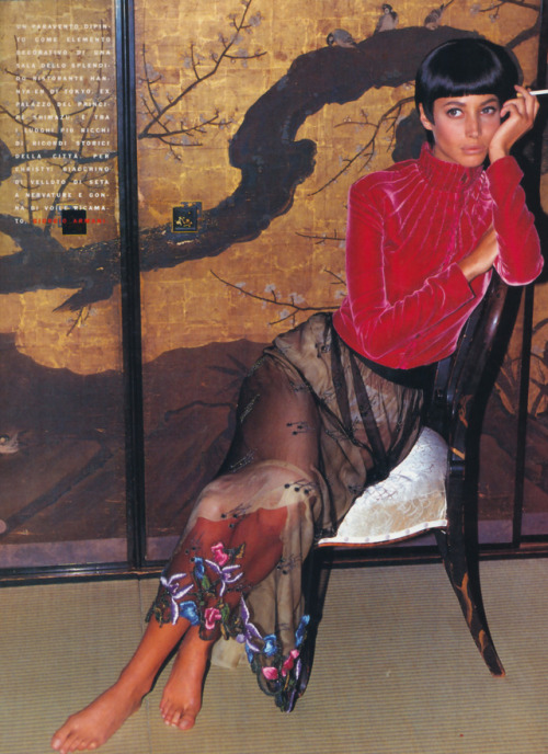 80s-90s-christy-turlington: Interprete principale Christy - Vogue Italia (1990) Christy Turlington b