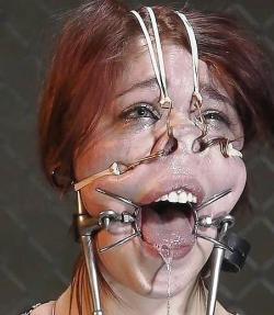 hiscunt:  drooling, locked in position for easy use, and rigged for humiliation…very amusing, slut!