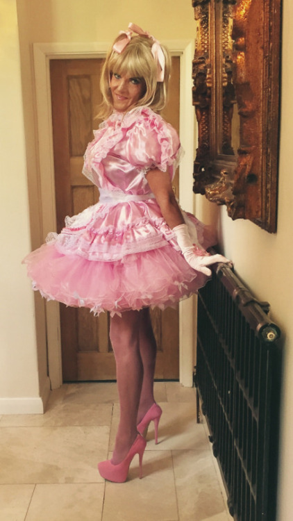 maidkelly: Love that dress sissy!! So nice shoes too!!Thank you Mistress! Can i get the gag and bond