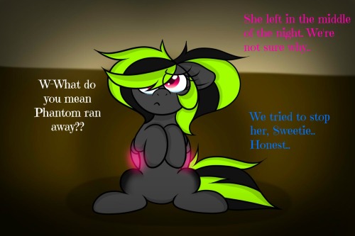 xelectrobeats:  Electro: Yeah, Phantom Breath, my one and only sister… I haven’t seen her since I was a filly..  Aww .w.