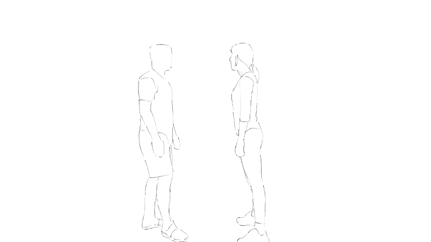 徒然なるままにトレス 後ろ向き走り 空中ポーズなし