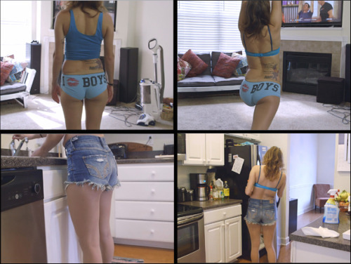 “Rachel’s Daisy Dukes” is now available at www.seductivestudios.comThis custom video follows Rachel around in her super short daisy duke jean shorts! You can barely see her panties peeking out from the shorts as she goes about her day. Rachel also