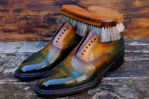 dandyshoecare: “Santoni 2017”A new Patina by Dandy Shoe Care for our client from USA &nb