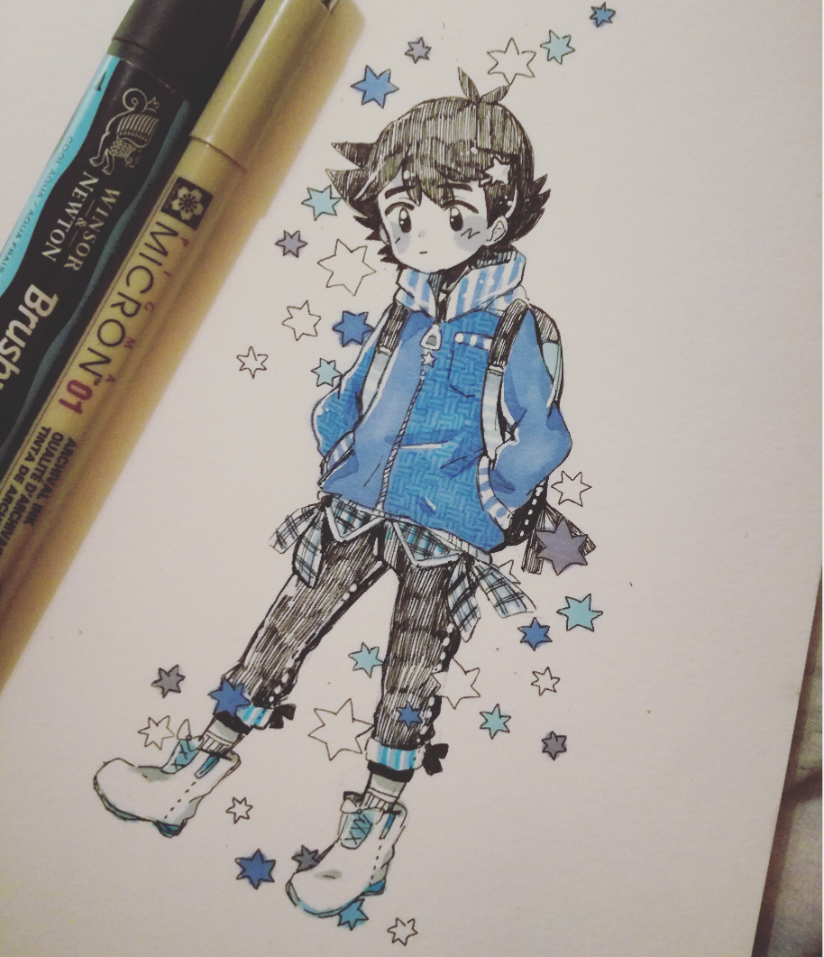 catsubun: inktober 05 - 💙 