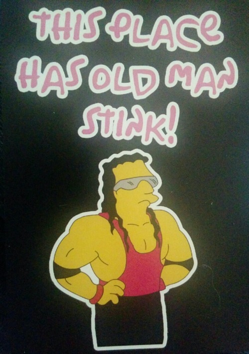 Early birthday present #bretthart #Simpsons #oldmanstink