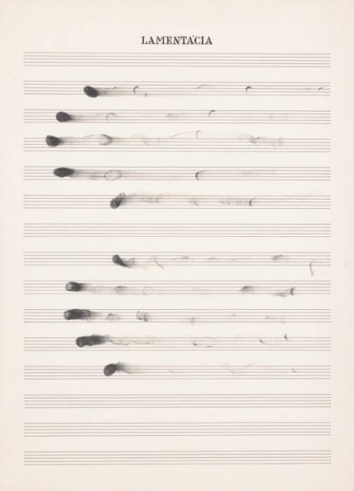 amare-habeo:Dezider Tóth (Slovak, born 1947) Sheet music LXIV.Weeping (Lamentácia), 1976–1978 Paint 