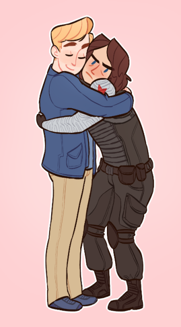 hufflepuffrave:sov-ja:No Winter Soldier can resist Steve Rogers hugs@andersonmytongue @shiromouse