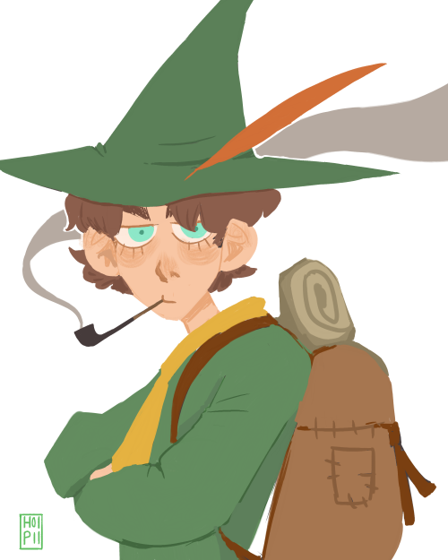 its been a while since I’ve drawn snufkin! bringing him back with my new style!!