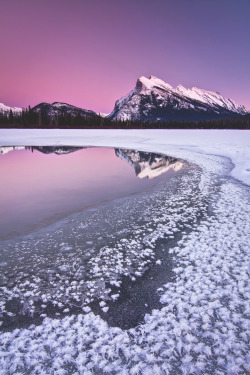 banshy:  Winter Sunset at Vermilion Lakes // Jeremy Klager  