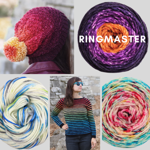 Ringmaster is our worsted yarn base, 100% superwash merino wool. Its super soft, plush, and is perfe