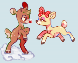 blynxee:not a big christmas person but ive always liked rudolph…anyways rudolph is a lesbian