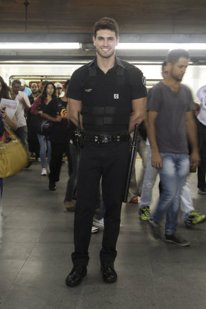 jockzone:  mydesires-br:  Guilherme Leão he is from the brazilian subway security from the city of São Paulo and is also a model (½)  iOS: http://bit.ly/17sSrDHAndroid: http://bit.ly/1cAsqZi 