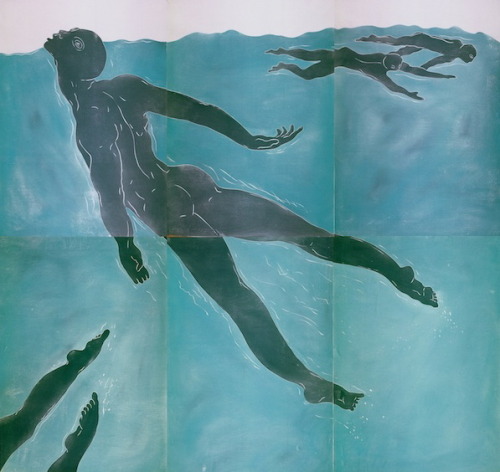 Ralph Kiggell (British, b. 1960, Ndola, Zambia, based Thailand) - 1: Third Group Of Swimmers (Six Pa