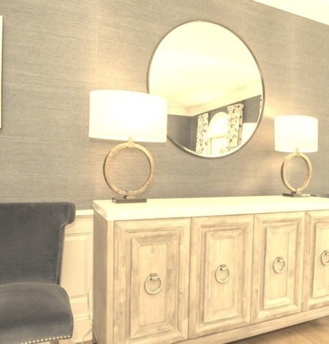 Transitional Dining Room - Dining RoomMid-sized Transitional Medium Tone Wood Floor And Wallpaper Enclosed