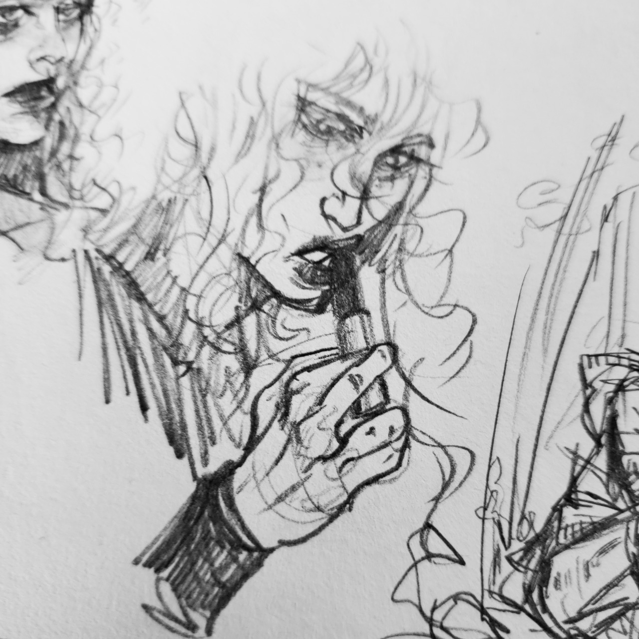 Drinking my morning coffee and finishing off the editing on these last few sketches. How is everyone? Anyone quarantined?—-Agrippa isn’t a huge fiend for makeup as he mostly relies on glamours, however, he wears lip and eye tints more often