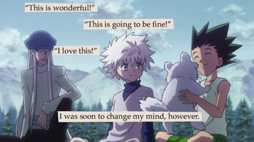 gendervoidkillua: hxh + troubled birds: killugon day edition@hunterxhell