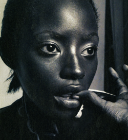 thebrownladies:  furples.“The Girl Who Fell to Earth&quot; i-D January 1995Kiara Kabukuru by Craig McDean  
