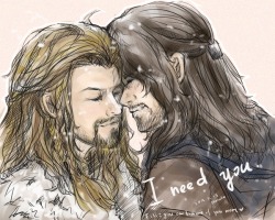 nataliejujube:  Kiss me,Kili. 