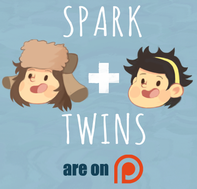 https://www.patreon.com/sparktwinsHello everyone! @spatziline​ and I (@moringmark) decided to start a Patreon, you could show your support by  contributing  via Patreon  or/and by sharing this post! Thanks c: With just ũ/month, you will be able to