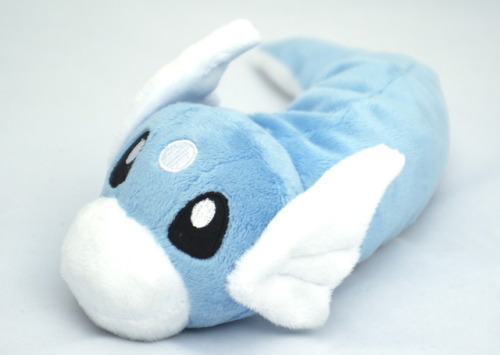 Laying Dratini plush, made as a prototype of sorts (I hope to make a couple more for conventions). T