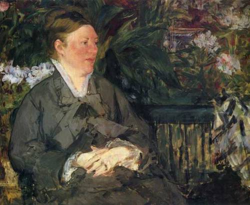 Madame Manet in conservatory, 1879, Édouar ManetMedium: oil,canvas