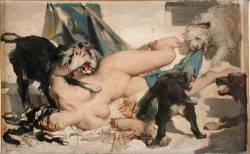 vensuberg:  Leon Comerre, Jezebel torn part by dogs.