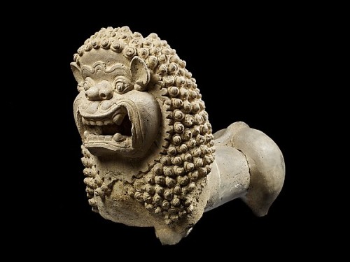 Lion GuardianDate: 8th centuryCulture: Central ThailandMedium: StuccoDimensions: H. 22 13/16 in. (58