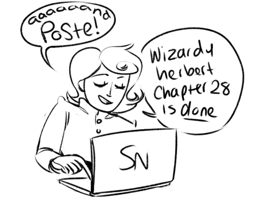 alizabug:       A while ago i read this theory that mom lalonde wrote wizardy herbert and posted it online, and rose read it and was a huge huge fan but she didn’t know her mom wrote it, and tHAT’S ADORABLE 
