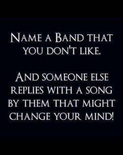 Or comment your favorite band and/or song.