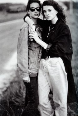 80s-90s-supermodels:  1986Photographer: Sante D’OrazioModels: Christy Turlington &amp; Kristen McMenamy