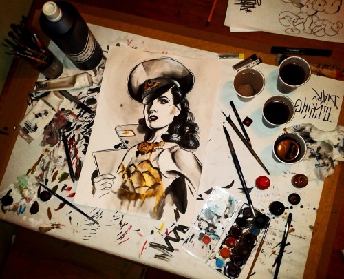 therese-rosier: Work in progress | Therese Rosier Pin Up Art You can get your own painting just cont