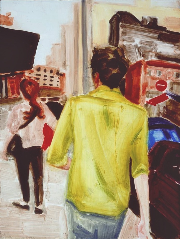 Elizabeth Peyton (American, born 1965), Spencer walking, 2001; oil on board, 31 x