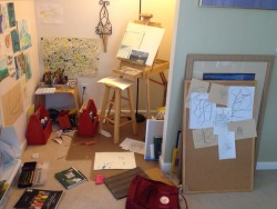 rainh:messy studio or modern art?