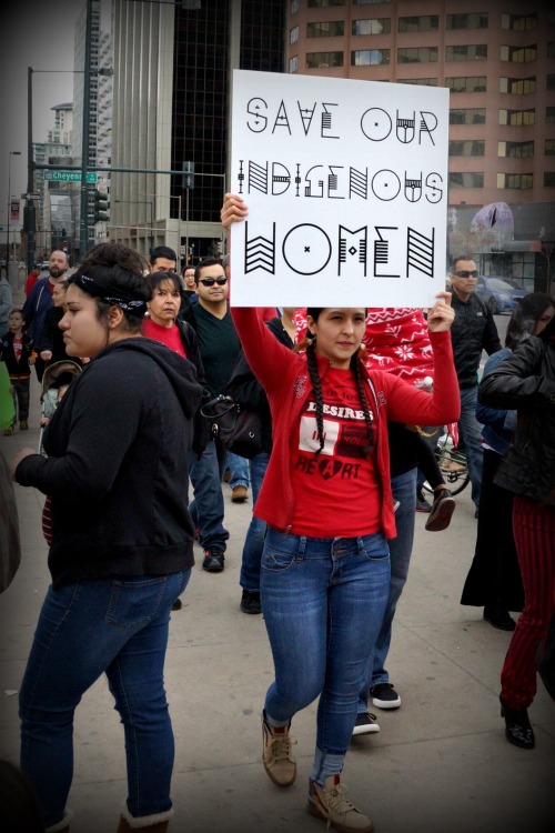 March for #SORR (Sing Our Rivers Red) and #MMIW (Missing &amp; Murdered Indigenous Women - who i