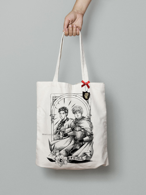 Merlin and Arthur totebags are now available at the store! go and get yours at gyrhs.storenv
