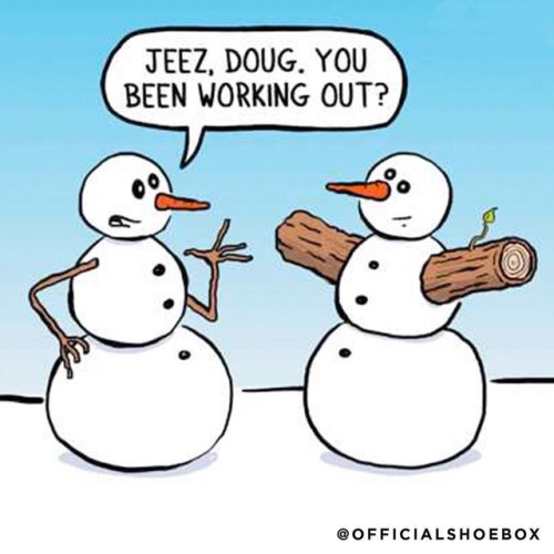 Might be time to get a few “leg” days in. ⛄️ #Holidays #cartoon #Funny #Swole #gymselfie