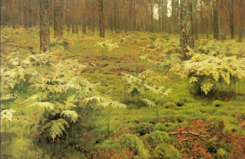 Isaac Levitan. Ferns In A Forest.1895. Nizhny Novgorod State Art Museum, Nizhny Novgorod.