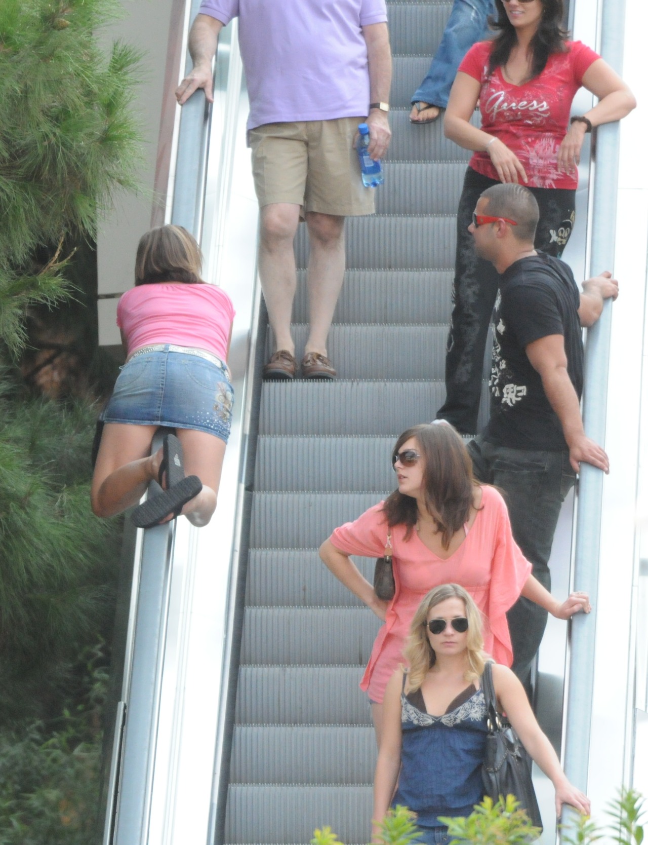 sin-city-sights:Girls slide down handrails everywhere. It’s just that here in Vegas