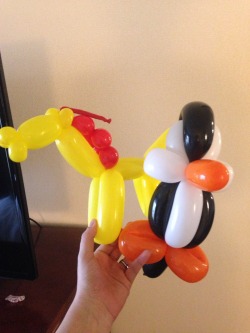 I got these awesome balloon animals from