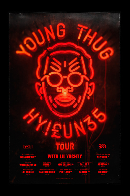 allencerberuschiu:HY!£UN35 TOUR designed this tour poster for @300entertainment / Young Thug! crea