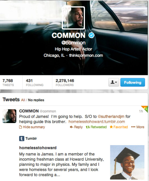 COMMON WANTS JAMES TO GO TO COLLEGE! DON’T YOU?
Click to donate!
PLEASE SHARE!!