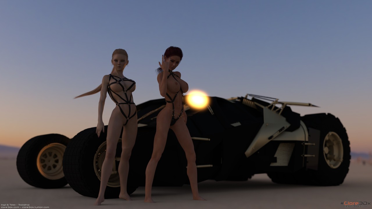 Post 488: Irisa &amp; Talia - Roadtrip  Yes, I added Clare to the scene as well,